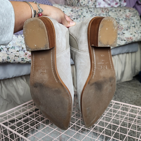 SZ 9.5 Marc Fisher Light Grey Ankle Booties - Picture 5 of 14